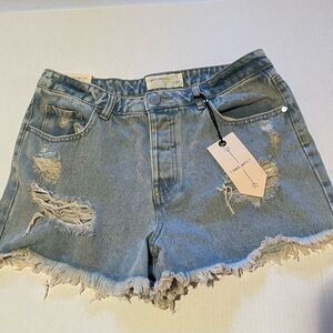 Ban Jara Super High Rise Cut Jean Shorts Button Fly